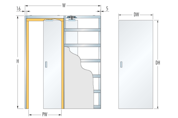 Pocket Door Glass Dimensions
